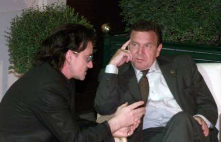 With Germany's Gerhard Schroeder
