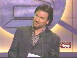 Bono introducing Frank Sinatra at the Grammys